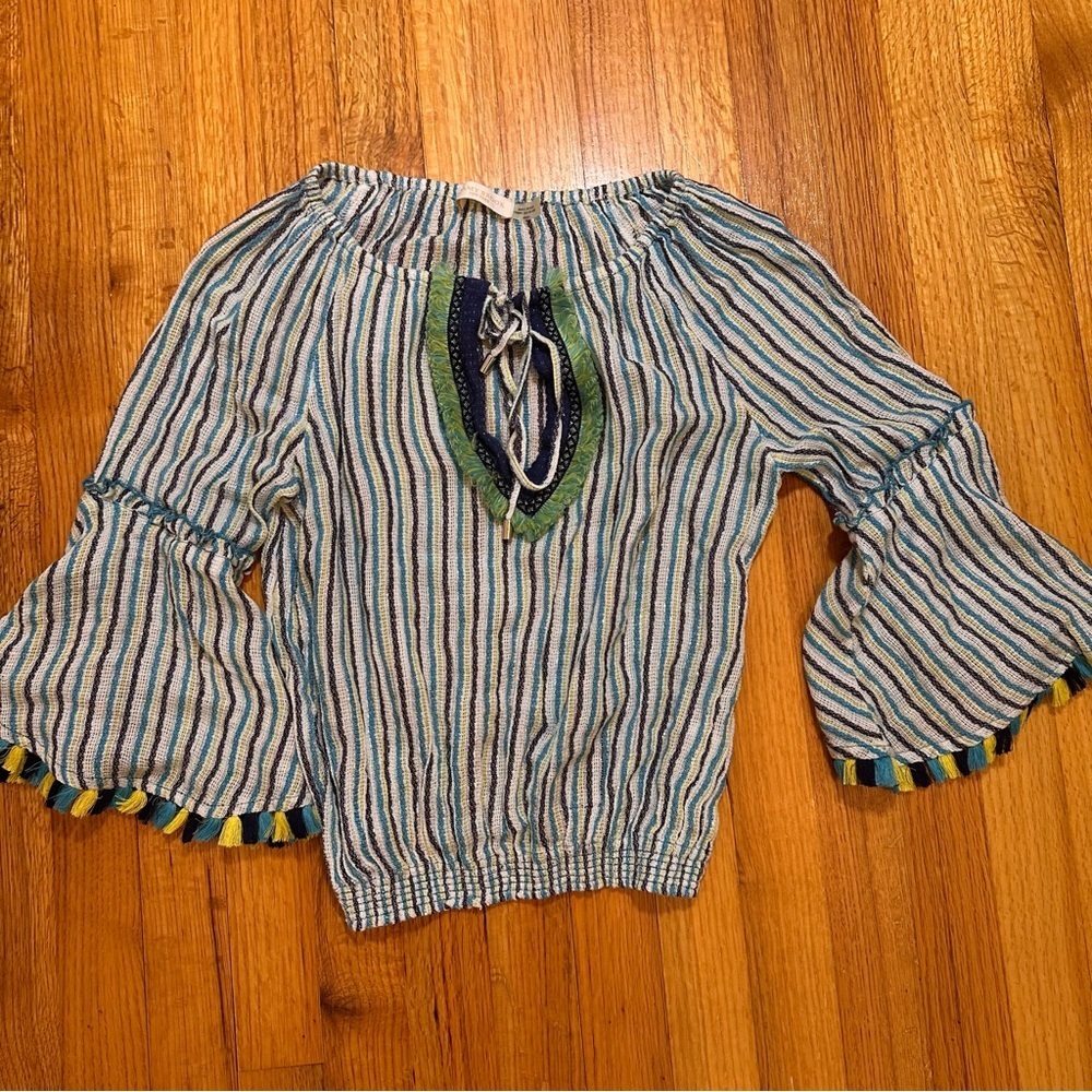 RAMY BROOK Blouse Size XS striped Boho style ( N3)